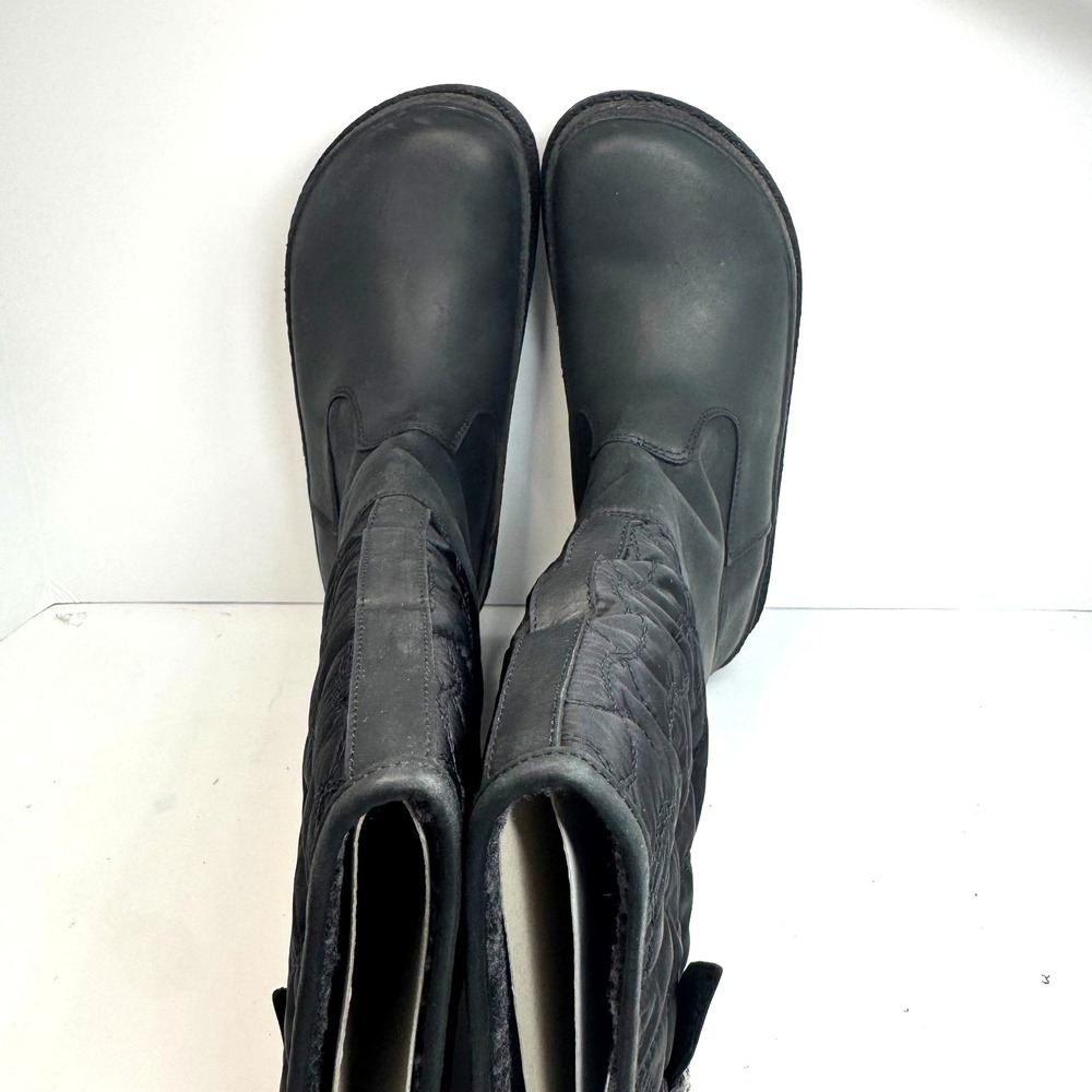 Birkenstock Iskut Boots Black Leather Quilted Fleece-Lined Women's 7 EU 38 - Picture 5 of 9